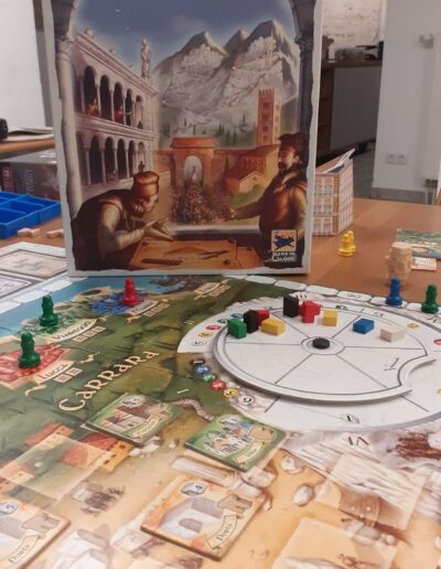 Spielszene des Spiels 'Die Paläste von Carrara'